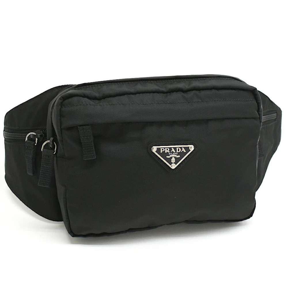 Prada Belt Bag Waist Black Triangle Plate